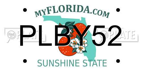 PLBY52 Florida License Plate