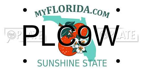 PLC9W Florida License Plate