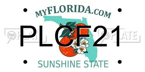 PLCF21 Florida License Plate