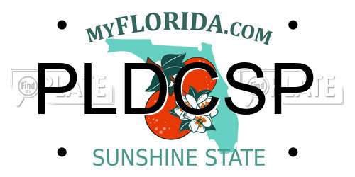 PLDCSP Florida License Plate