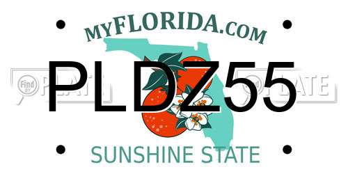 PLDZ55 Florida License Plate