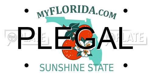 PLEGAL Florida License Plate