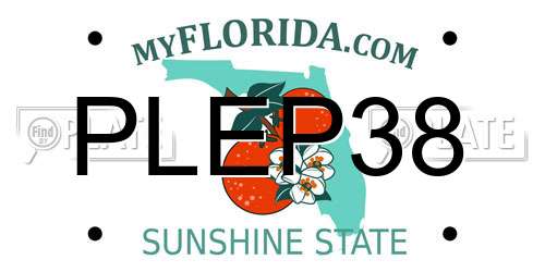 PLEP38 Florida License Plate