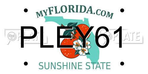 PLEY61 Florida License Plate