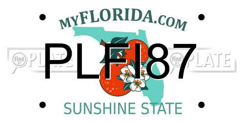 PLFI87 Florida License Plate