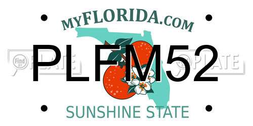 PLFM52 Florida License Plate
