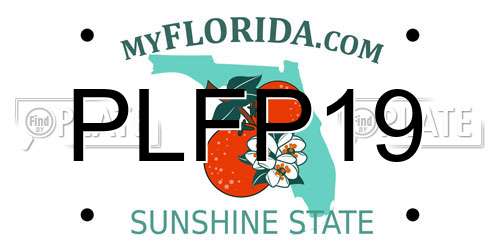 PLFP19 Florida License Plate