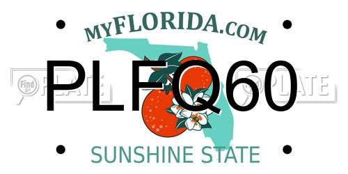 PLFQ60 Florida License Plate
