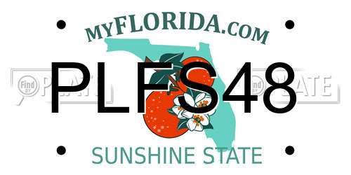 PLFS48 Florida License Plate