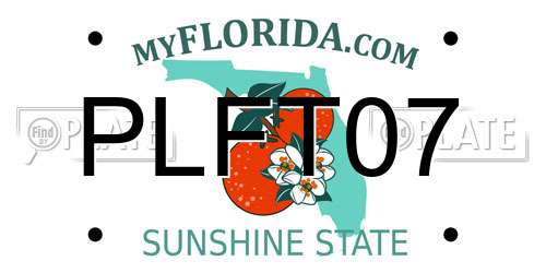 PLFT07 Florida License Plate