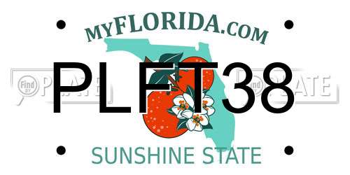 PLFT38 Florida License Plate