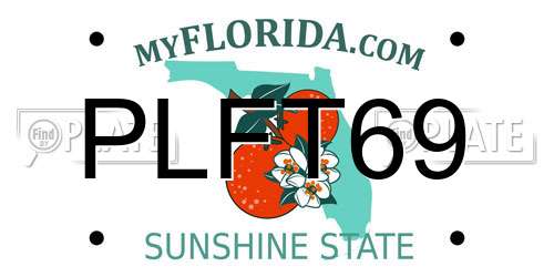 PLFT69 Florida License Plate