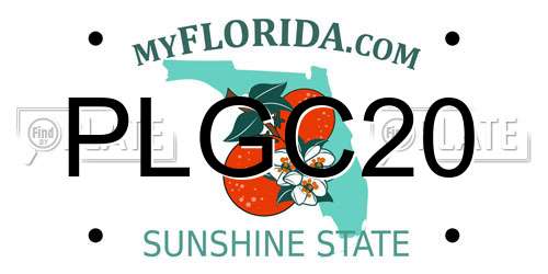 PLGC20 Florida License Plate