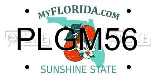 PLGM56 Florida License Plate
