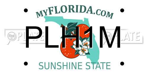 PLH1M Florida License Plate