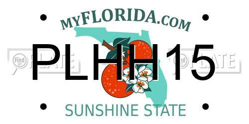 PLHH15 Florida License Plate