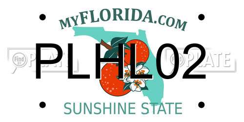 PLHL02 Florida License Plate