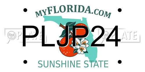 PLJP24 Florida License Plate