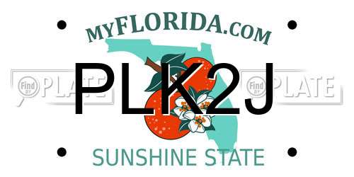 PLK2J Florida License Plate