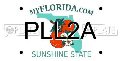 PLL2A Florida License Plate