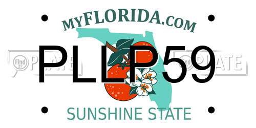 PLLP59 Florida License Plate