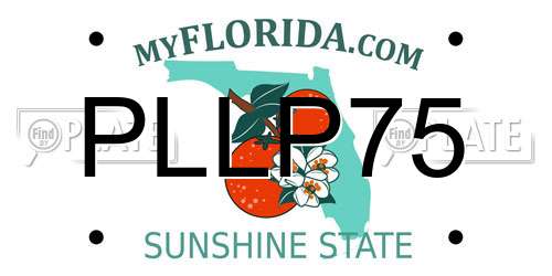 PLLP75 Florida License Plate