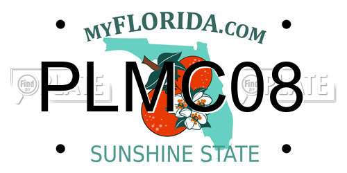 PLMC08 Florida License Plate