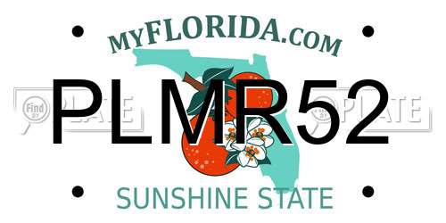 PLMR52 Florida License Plate