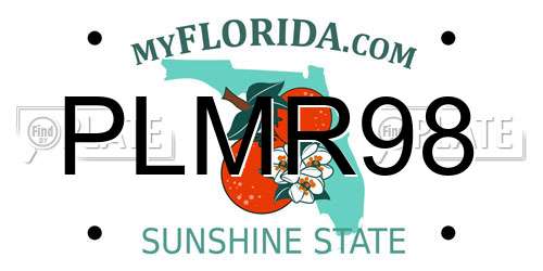 PLMR98 Florida License Plate