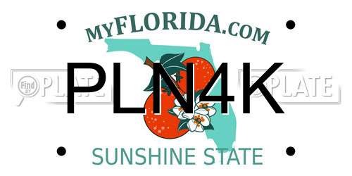 PLN4K Florida License Plate