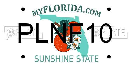 PLNF10 Florida License Plate