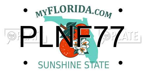 PLNF77 Florida License Plate
