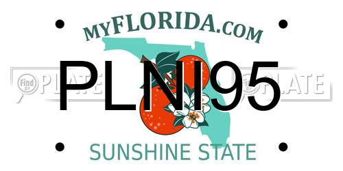 PLNI95 Florida License Plate