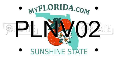 PLNV02 Florida License Plate