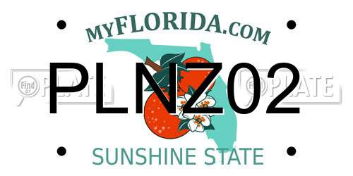 PLNZ02 Florida License Plate
