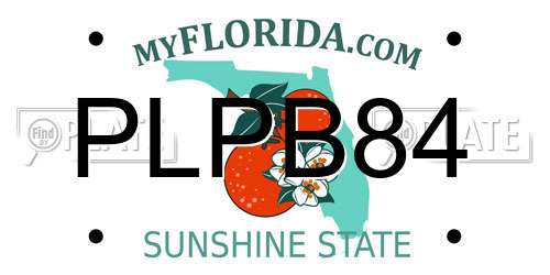 PLPB84 Florida License Plate