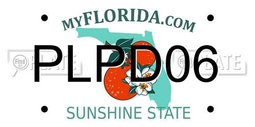 PLPD06 Florida License Plate