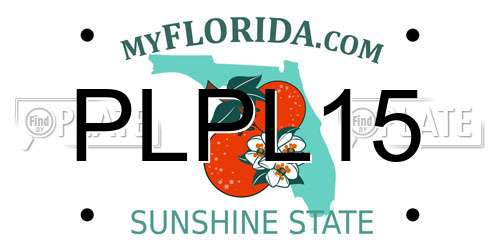 PLPL15 Florida License Plate
