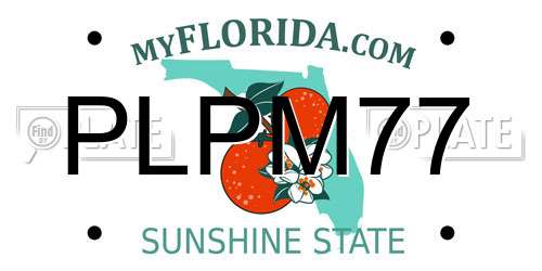 PLPM77 Florida License Plate