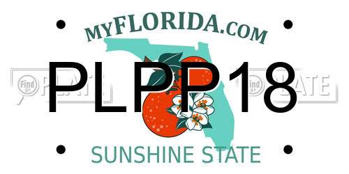 PLPP18 Florida License Plate