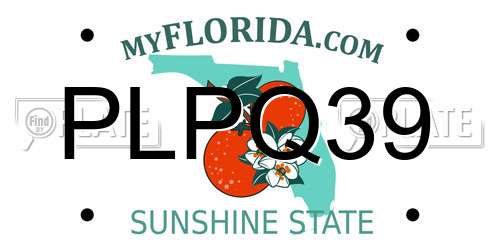 PLPQ39 Florida License Plate