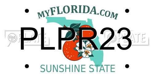 PLPR23 Florida License Plate