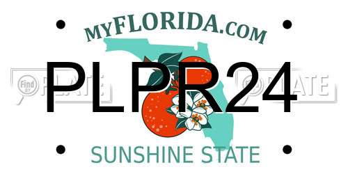 PLPR24 Florida License Plate