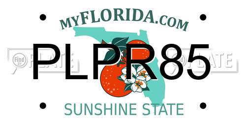 PLPR85 Florida License Plate