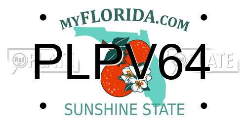 PLPV64 Florida License Plate