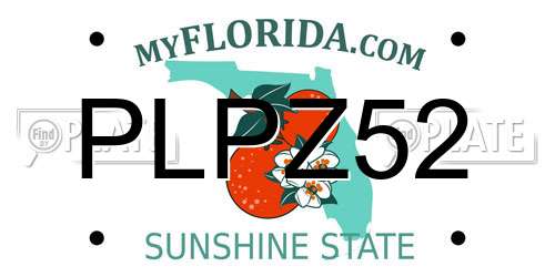 PLPZ52 Florida License Plate
