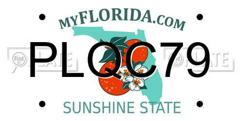 PLQC79 Florida License Plate