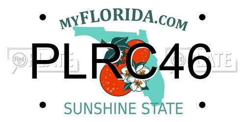 PLRC46 Florida License Plate