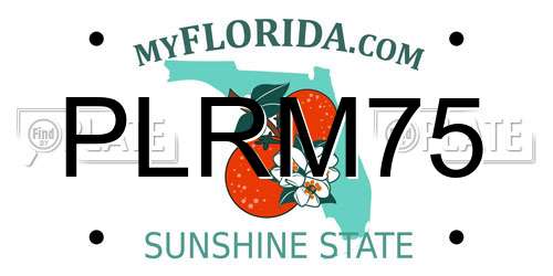 PLRM75 Florida License Plate