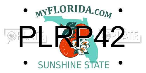 PLRP42 Florida License Plate
